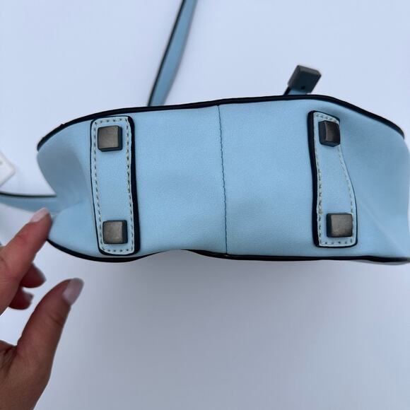 Simply Noelle All Tied Up Small Crossbody Bag In Carolina Blue Spring Minimalist - Picture 7 of 15